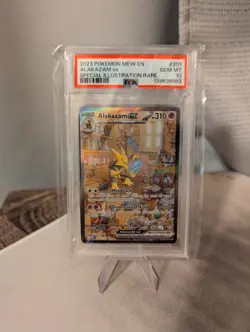 PSA 10 Alakazam EX 201/165 Pokemon 151 Special Illustration Rare FullArt 2023 - Image 1