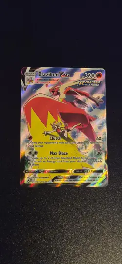 Blaziken VMAX TG15/TG30 Holo VMAX Rare Silver Tempest Trainer Gallery Pokemon NM - Image 1
