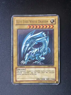 PLAYED 1st Edition BLUE EYES WHITE DRAGON SDK-E001 Ultra Rare Holo Yu-Gi-Oh! - Image 1