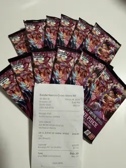(Lot Of 12) One Piece TCG OP-11 A Fist Of Divine Speed Booster Packs - Image 1