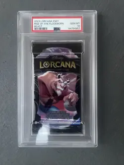 2023 Disney Lorcana Beast Rise of the Floodborn Foil Booster Pack PSA 10 - Image 1