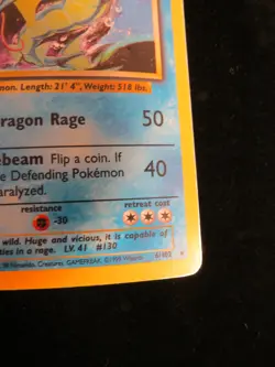 Gyarados 6 1/102 Holo Base Set Unlimited DMG Pokemon Card English - Image 4
