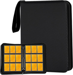 Premium 9-Pocket Zipper Card Binder for 720 MTG TCG Sports Cards - Black - Image 1