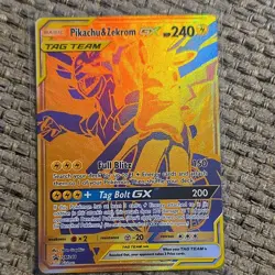 Pikachu & Zekrom GX SM168 Sm Promo Holo 240 HP Tag Team Pokemon TCG Card - Image 1