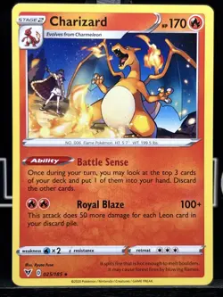Charizard 025/185 Swsh04 Vivid Voltage Regular Pokemon Card NM - Image 3