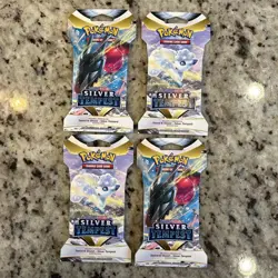 Pokemon Silver Tempest Sleeved Booster Packs Complete Art Set 4x 820650870927 - Image 1