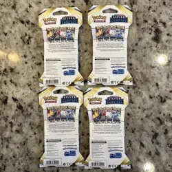 Pokemon Silver Tempest Sleeved Booster Packs Complete Art Set 4x 820650870927 - Image 2