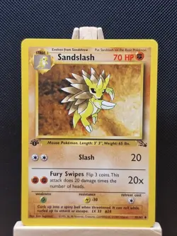 Pokemon 1999 WOTC 1st Edition Fossil Sandslash 41/62 - Near Mint - Image 1