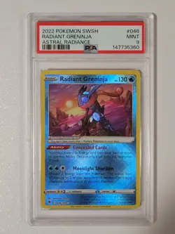 2022 POKEMON SWORD & SHIELD ASTRAL RADIANCE #046 RADIANT GRENINJA PSA 9 - Image 1