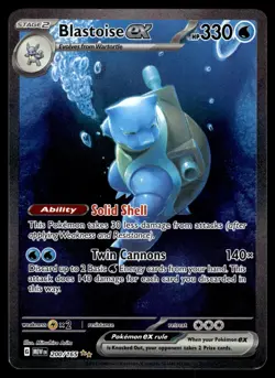 BLASTOISE EX [FULL ART] - 200/165 - POKEMON 151 MEW-EN SIR ENGLISH - NM - Image 1