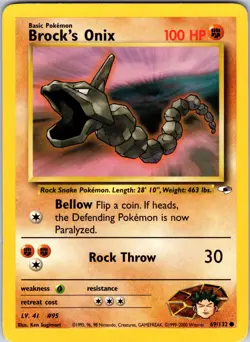 Brock's Onix (69) 069/132 Gym Heroes Pokemon LP Unlimited - Image 1