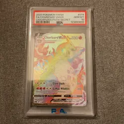 Charizard VMax 074/073 Pokemon PSA 10 GEM MT Champion's Path Rainbow Secret Rare - Image 1