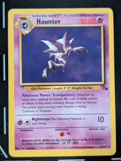 Haunter 21/62 1999 Pokemon Fossil Vintage Unlimited - LP - Image 1