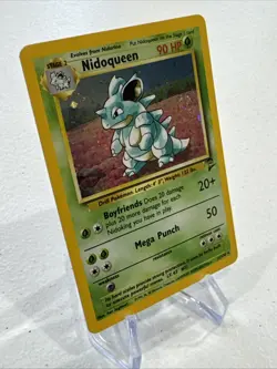 Pokemon Nidoqueen TCG Holo Unlimited Rare Card 12/130 Base Set 2 Swirl - Image 2