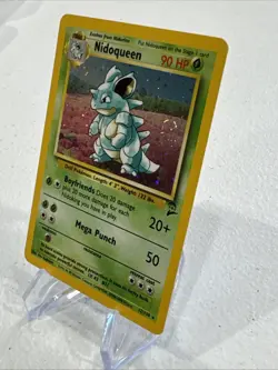 Pokemon Nidoqueen TCG Holo Unlimited Rare Card 12/130 Base Set 2 Swirl - Image 3