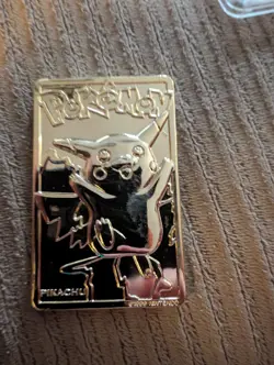 Pikachu 1999 Pokemon 23K Gold-Plated Burger King Nintendo Promo Trading Card - Image 1