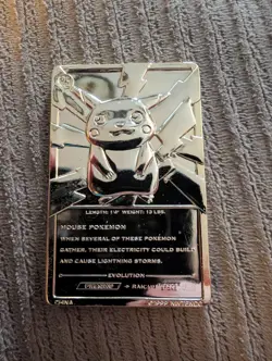 Pikachu 1999 Pokemon 23K Gold-Plated Burger King Nintendo Promo Trading Card - Image 2