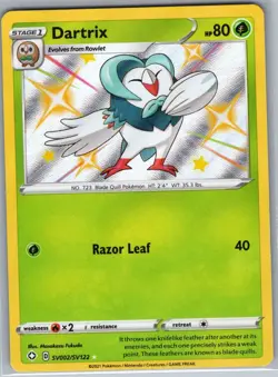 Dartrix SV002/SV122 Shining Fates: Shiny Vault - Pokemon Card - NM - Image 1
