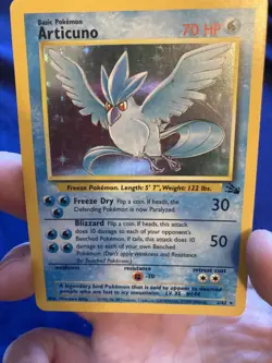 Pokemon Fossil Holo Articuno Rare 2/62 Card L - Image 3