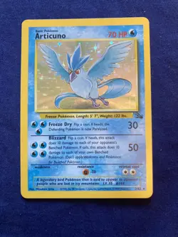 Pokemon Fossil Holo Articuno Rare 2/62 Card L - Image 4