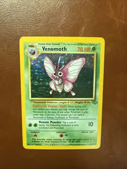 Venomoth Holo Rare Card 13/64 Nintendo 1995-1999 Wizards Jungle - Image 1