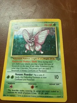 Venomoth Holo Rare Card 13/64 Nintendo 1995-1999 Wizards Jungle - Image 2