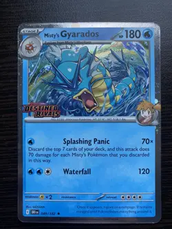 Pokemon Destined Rivals Misty's Gyarados Stamped Promo 49 /182 - Image 1