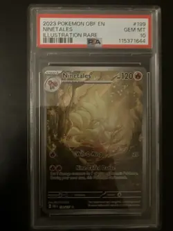 Pokemon Ninetales SV03 Obsidian Flames 199/197 Illustration Rare Holo PSA 10 - Image 1