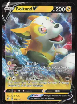 Pokemon TCG SWSH02: Rebel Clash #067/192 Boltund V NM - Image 1