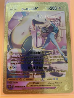 Pokemon TCG Basic BoltundV HP220 TG13/TG30 Gold Ultra Rare - Image 1