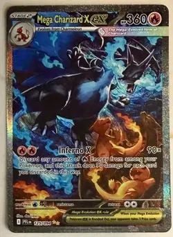Mega Charizard X EX SIR 125/094 Phantasmal Flames Full Art Pokemon TCG NM - Image 1