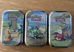 Pokemon TCG: set of 3 Mini Tins - Scarlet & Violet Paldea Friends *BN* Sealed - Image 1