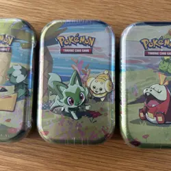 Pokemon TCG: set of 3 Mini Tins - Scarlet & Violet Paldea Friends *BN* Sealed - Image 3