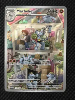 Pokemon Machoke Illustration Rare Holo 177/165 Scarlet & Violet 151 Card English - Image 1