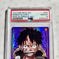 PSA10 Monkey D Luffy OP05-060 Alternate Art One Piece Card Japanese GEM MT - Image 2