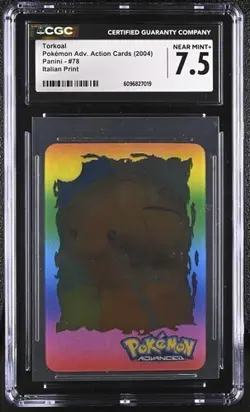 2004 Pokemon Adv. Action Cards Torkoal #78 Panini Italian Print CGC 7.5 - Image 1