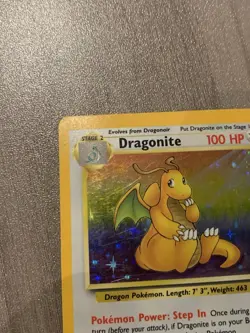Pokemon TCG Dragonite Fossil Holo Unlimited Rare Card 4/62 Vintage WOTC - Image 3