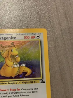 Pokemon TCG Dragonite Fossil Holo Unlimited Rare Card 4/62 Vintage WOTC - Image 4