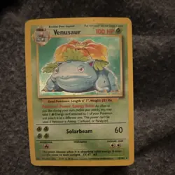 Pokemon Venusaur 15/102 Base Set Rare Holo 100 HP 1999 English TCG Card - Image 1