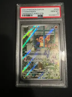 Pokemon Charmander Obsidian Flames ETB Promo SVP EN 044 PSA 10 Gem Mint - Image 1