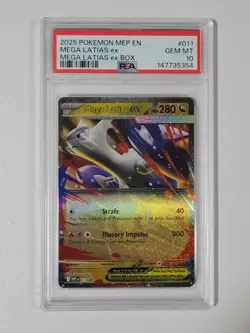 2025 POKEMON MEP EN-ME BLACK STAR PROMO MEGA LATIAS EX BOX MEGA LATIAS EX PSA 10 - Image 1