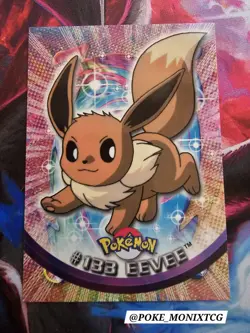 2000 Topps Pokemon TV Animation Edition Series 3 Non Holo #133 Eevee Blue Label - Image 1