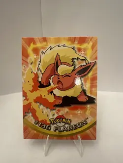 Pokemon TCG Flareon Topps TV Animation #136 Blue Label - Image 1