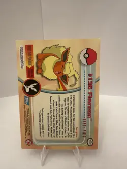 Pokemon TCG Flareon Topps TV Animation #136 Blue Label - Image 2