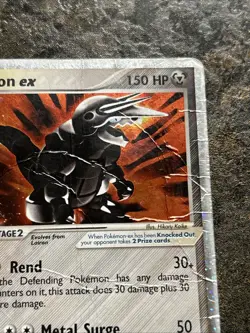 2003 Pokemon EX Sandstorm Aggron Holo #95/100 Damaged - Image 4