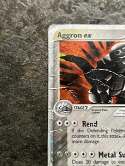 2003 Pokemon EX Sandstorm Aggron Holo #95/100 Damaged - Image 5