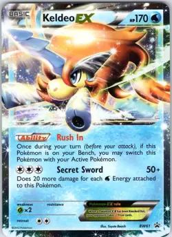 KELDEO EX - BW61 BW61 HOLO BLACK AND WHITE PROMO POKEMON DMG - Image 1