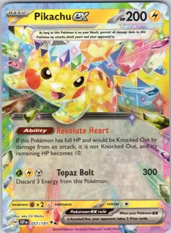 PIKACHU EX 057/191 SURGING SPARKS POKEMON NM/M - Image 1