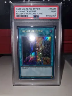 MAMA-EN078 - Change Of Heart - Ultra Pharaoh's Rare - PSA MINT 9 - YU-GI-OH TCG - Image 3