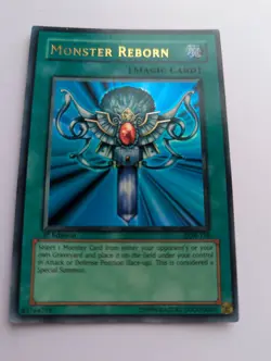 2002 Yu-Gi-Oh! LOB-118 1st Edition MONSTER REBORN - Image 1